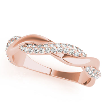 Double Row Pavé Twisted Shank Wedding Bands – Lab Diamond Wedding Band in 18K Gold | Just Brilliant – view 9