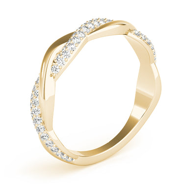 Double Row Pavé Twisted Shank Wedding Bands – Lab Diamond Wedding Band in 18K Gold | Just Brilliant – view 8