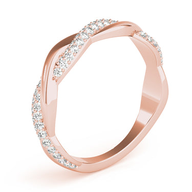 Double Row Pavé Twisted Shank Wedding Bands – Lab Diamond Wedding Band in 18K Gold | Just Brilliant – view 12