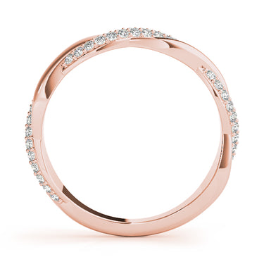 Double Row Pavé Twisted Shank Wedding Bands – Lab Diamond Wedding Band in 18K Gold | Just Brilliant – view 10