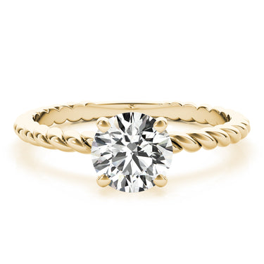Braided Shank Round Cut Engagement Ring – Round Lab Diamond Engagement Ring in 18K Gold | Just Brilliant – view 9
