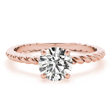 Braided Shank Round Cut Engagement Ring – Round Lab Diamond Engagement Ring in 18K Gold | Just Brilliant – view 14