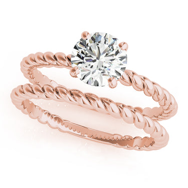 Braided Shank Round Cut Engagement Ring – Round Lab Diamond Engagement Ring in 18K Gold | Just Brilliant – view 13