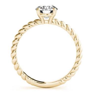Braided Shank Round Cut Engagement Ring – Round Lab Diamond Engagement Ring in 18K Gold | Just Brilliant – view 7