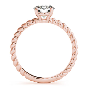 Braided Shank Round Cut Engagement Ring – Round Lab Diamond Engagement Ring in 18K Gold | Just Brilliant – view 12