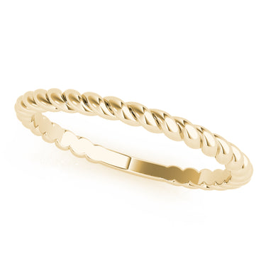 Twisting Wedding Band – Lab Diamond Wedding Band in 18K Gold | Just Brilliant – close-up view