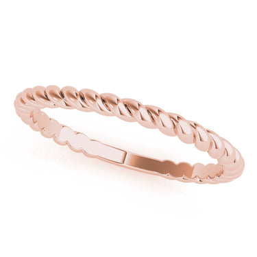 Twisting Wedding Band – Lab Diamond Wedding Band in 18K Gold | Just Brilliant – side view