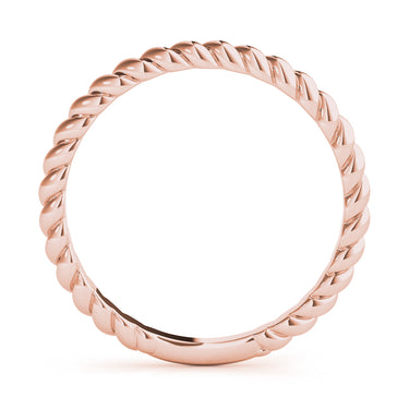 Twisting Wedding Band – Lab Diamond Wedding Band in 18K Gold | Just Brilliant – angle view