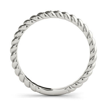Twisting Wedding Band – Lab Diamond Wedding Band in 18K Gold | Just Brilliant – detail view