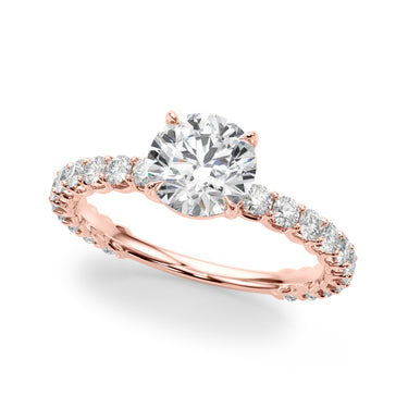 Single Row Shared Prong Trellis Engagement Ring – Lab Diamond Engagement Ring in 18K Gold | Just Brilliant – view 9