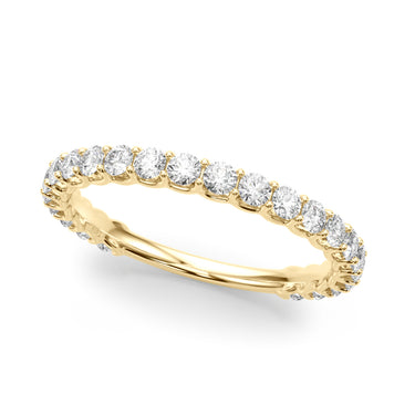 3/4 Eternity Wedding Band – Lab Diamond Eternity Band in 18K Gold | Just Brilliant – side view