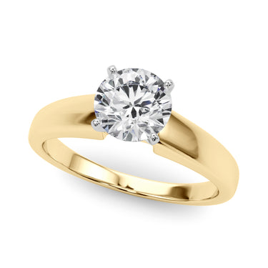 Solitaire Engagement Ring – Lab Diamond Engagement Ring in 18K Gold | Just Brilliant – side view