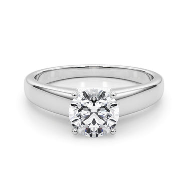 Solitaire Engagement Ring – Lab Diamond Engagement Ring in 18K Gold | Just Brilliant – close-up view