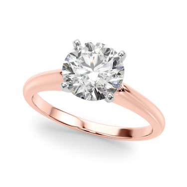 Solitaire Round Diamond Engagement Ring – Round Lab Diamond Engagement Ring in 18K Gold | Just Brilliant – view 9