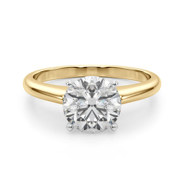 Solitaire Round Diamond Engagement Ring – Round Lab Diamond Engagement Ring in 18K Gold | Just Brilliant – view 8