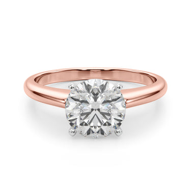 Solitaire Round Diamond Engagement Ring – Round Lab Diamond Engagement Ring in 18K Gold | Just Brilliant – view 12