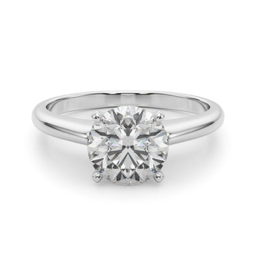 Solitaire Round Diamond Engagement Ring – Round Lab Diamond Engagement Ring in 18K Gold | Just Brilliant – lifestyle view