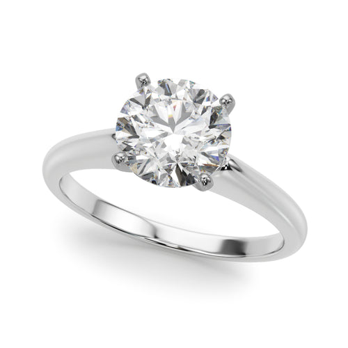 Solitaire Round Diamond Engagement Ring