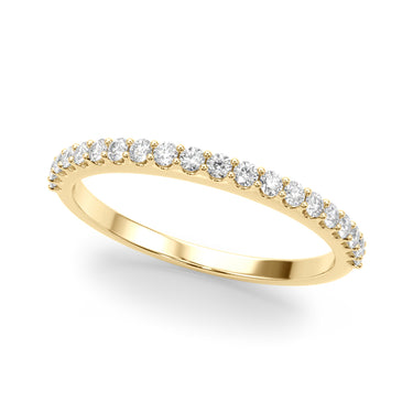 Prong Set Wedding Band – Lab Diamond Wedding Band in 18K Gold | Just Brilliant – close-up view