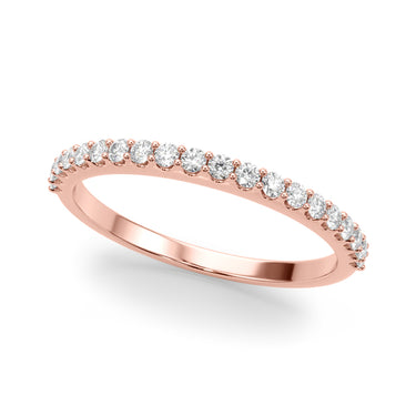 Prong Set Wedding Band – Lab Diamond Wedding Band in 18K Gold | Just Brilliant – side view