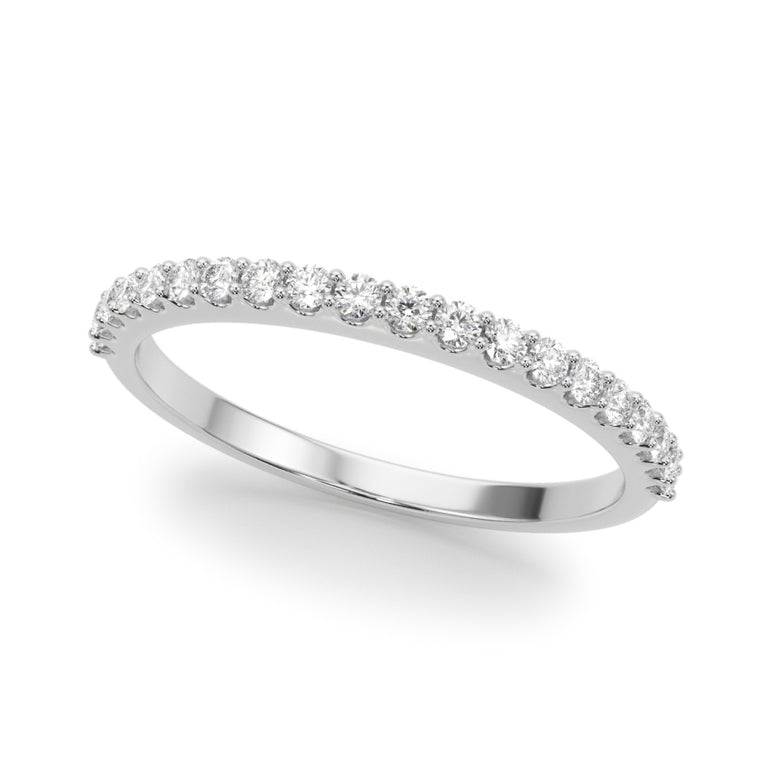 Prong Set Wedding Band – Radiant Lab Diamond Wedding Band in 18K Gold | Just Brilliant