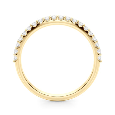 Prong Set Wedding Band – Lab Diamond Wedding Band in 18K Gold | Just Brilliant – lifestyle view