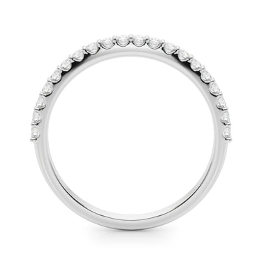 Prong Set Wedding Band – Lab Diamond Wedding Band in 18K Gold | Just Brilliant – detail view