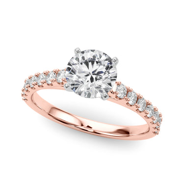 Single Row Engagement Ring – Lab Diamond Engagement Ring in 18K Gold | Just Brilliant – view 9