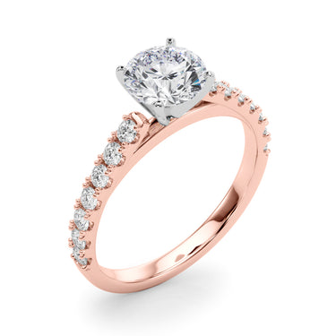 Single Row Engagement Ring – Lab Diamond Engagement Ring in 18K Gold | Just Brilliant – view 12