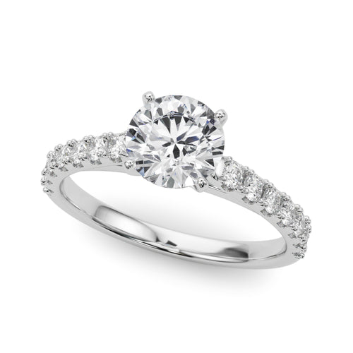 Single Row Engagement Ring