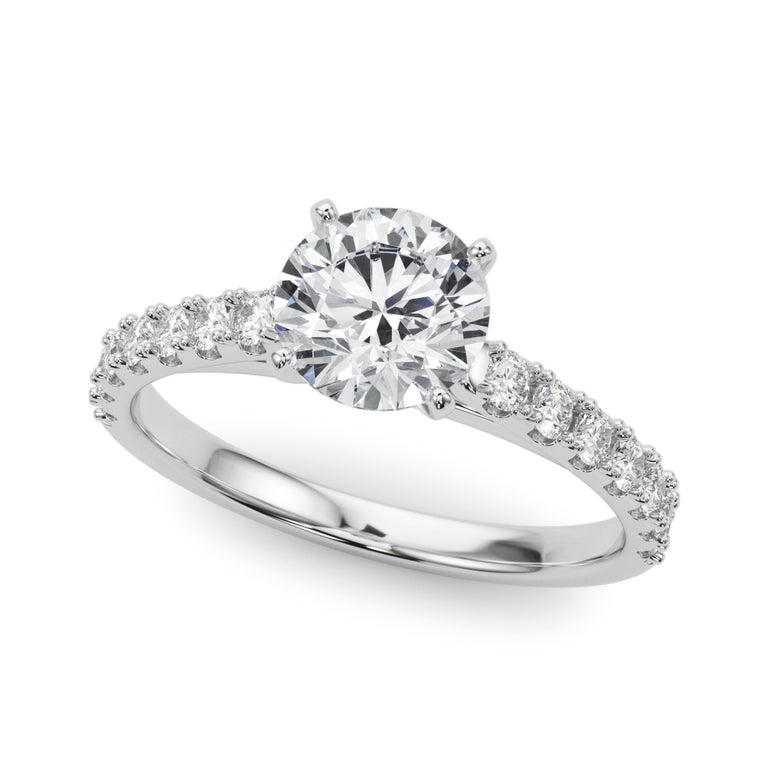 Single Row Engagement Ring – Radiant Lab Diamond Engagement Ring in 18K Gold | Just Brilliant