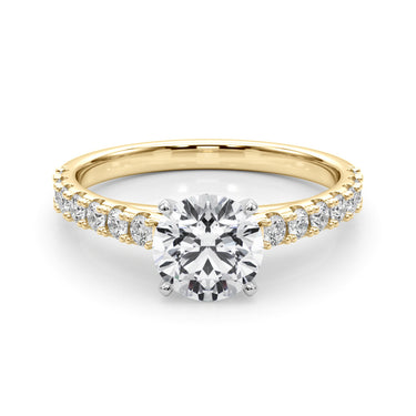 Single Row Engagement Ring – Lab Diamond Engagement Ring in 18K Gold | Just Brilliant – view 7