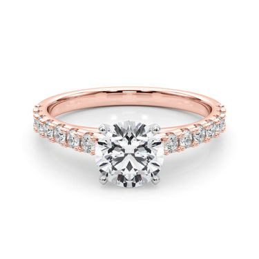 Single Row Engagement Ring – Lab Diamond Engagement Ring in 18K Gold | Just Brilliant – view 11