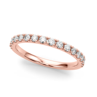 Prong Set Wedding Band – Lab Diamond Wedding Band in 18K Gold | Just Brilliant – side view