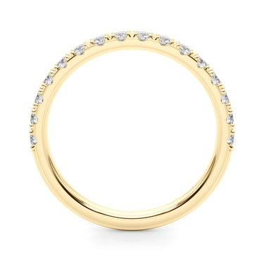 Prong Set Wedding Band – Lab Diamond Wedding Band in 18K Gold | Just Brilliant – lifestyle view