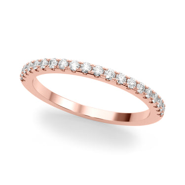 Split Prong Half Eternity Wedding Ring – Lab Diamond Eternity Band in 18K Gold | Just Brilliant – side view