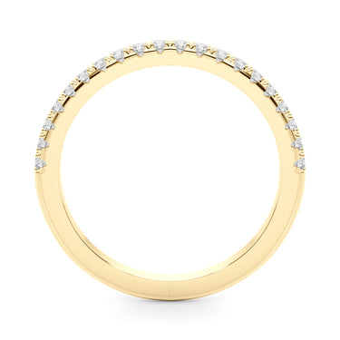 Split Prong Half Eternity Wedding Ring – Lab Diamond Eternity Band in 18K Gold | Just Brilliant – lifestyle view