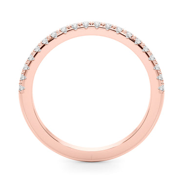 Split Prong Half Eternity Wedding Ring – Lab Diamond Eternity Band in 18K Gold | Just Brilliant – angle view