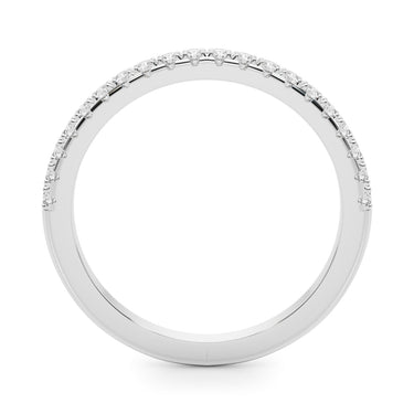 Split Prong Half Eternity Wedding Ring – Lab Diamond Eternity Band in 18K Gold | Just Brilliant – detail view