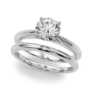 Solitaire Engagement Ring – Lab Diamond Engagement Ring in 18K Gold | Just Brilliant – close-up view