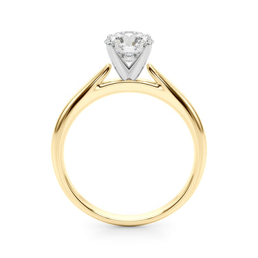 Solitaire Engagement Ring – Lab Diamond Engagement Ring in 18K Gold | Just Brilliant – angle view