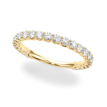 Wedding Band – Lab Diamond Wedding Band in 18K Gold | Just Brilliant – close-up view