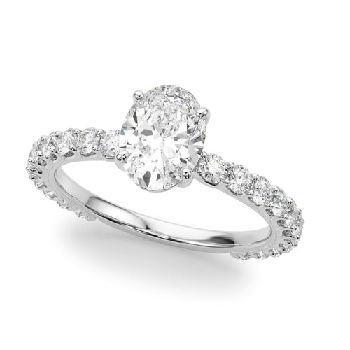 OVAL SINGLE ROW SHARED PR ENG RING