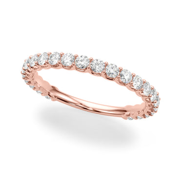 Prong Set Wedding Band – Lab Diamond Wedding Band in 18K Gold | Just Brilliant – lifestyle view