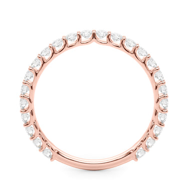 Prong Set Wedding Band – Lab Diamond Wedding Band in 18K Gold | Just Brilliant – side view