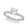 Pc Single Row Shared Prong Engagement Ring – Radiant Lab Diamond Ring in 18K Gold | Just Brilliant