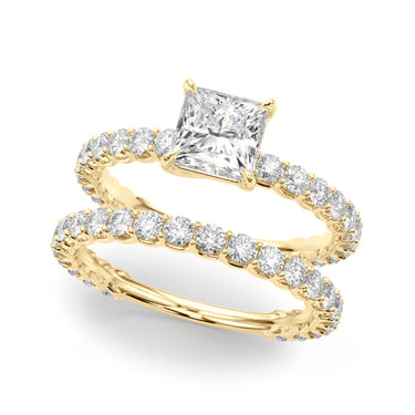 Pc Single Row Shared Prong Engagement Ring – Lab Diamond Ring in 18K Gold | Just Brilliant – view 7