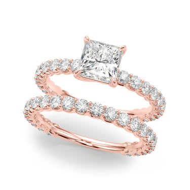 Pc Single Row Shared Prong Engagement Ring – Lab Diamond Ring in 18K Gold | Just Brilliant – view 11