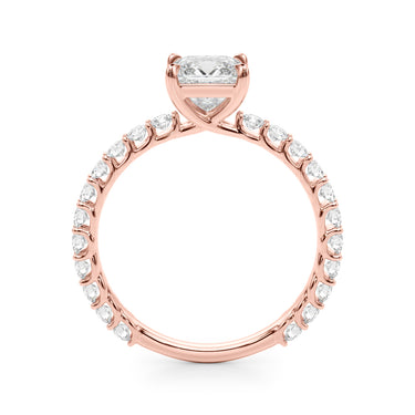 Pc Single Row Shared Prong Engagement Ring – Lab Diamond Ring in 18K Gold | Just Brilliant – view 10