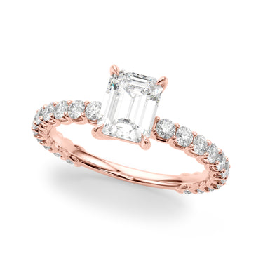 Single Row Trellis Shared Prong Engagement Ring – Lab Diamond Engagement Ring in 18K Gold | Just Brilliant – view 9